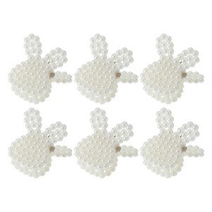 Unique Bargains Women Fashion Pearl Mini Hair Clip Pearl Oval Hairdo Clips 6 Pcs - 1 of 4