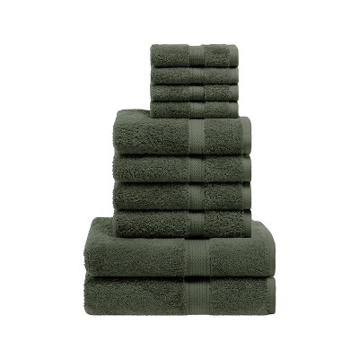 Premium Cotton 800 Gsm Heavyweight Plush Luxury 10 Piece Bathroom Towel ...