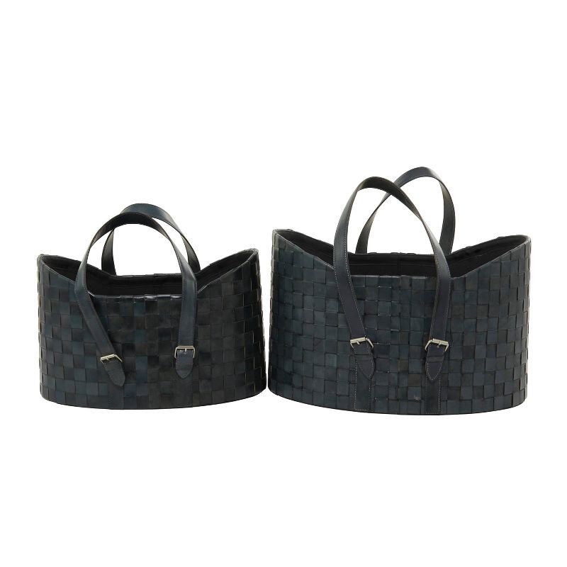 Set of 2 Storage Baskets Black - Olivia &#38; May, 2 of 8