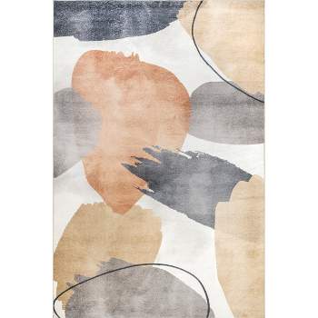 nuLOOM Sheree Abstract Watercolor Machine Washable Area Rug