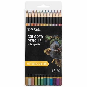Brea Reese Colored Pencils-12pc Metallic Set,Shimmering Pigments,Shading&Effects - 1 of 4