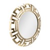 Modern Decorative Wall Mirror with Geometric Frame, Metal & Glass, Contemporary Accent for Home, Office, Bedroom, Living Room, Wall Decor - 24" Gold - 3 of 4