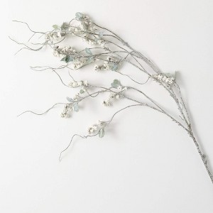 45.25"H Sullivans Tall Snow Berry Twig Spray, White - 1 of 2