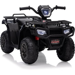 12V Kids Ride-On ATV for Toddlers, Electric 4-Wheel Vehicle with LED Lights, Music, USB, Safe 2.2mph, Forward/Backward - 1 of 4