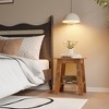 2-Tier Wood End Table,Small Side Table with Storage Shelf for Small Spaces, Bedroom, Entryway, Farmhouse - 2 of 4