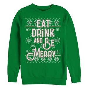 Men's Lost Gods Christmas Eat, Drink, Be Merry Sweatshirt - 1 of 3