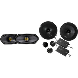 Kicker 46CSS654 CS-Series CSS65 6.5-Inch (160mm) Component System with .75-inch tweeters w/ 50CSC4104 4x10" Coaxial Bundle - 1 of 4