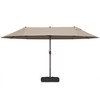 Outsunny 15ft Patio Umbrella Double-Sided Outdoor Market Extra Large Umbrella with Crank Handle for Deck, Lawn, Backyard and Pool - 4 of 4