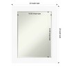 Amanti Art Cabinet White Petite Bevel Bathroom Wall Mirror 29.5 x 23.5 in. - 4 of 4