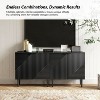 Burkart 2 - Door Fluted Accent Cabinet with Adjustable Shelves - 3 of 4