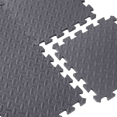 CAP Barbell High Density Interlocking Puzzle Mat, .50-in Thick EVA Foam  Exercise Gym Flooring, Black, 6 Pieces, 20.78 Sq ft