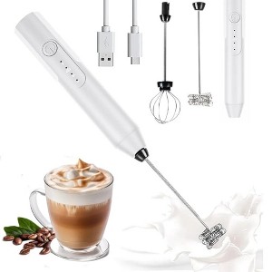 WOPET Handheld Milk Frother, Electric Whisk & Mini Blender, Stainless Steel Drink Mixer - 1 of 1