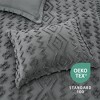 Amelie Home Textured Boho Comforter Set, Soft Lightweight Bedding with Rustic Diamond Design - 4 of 4