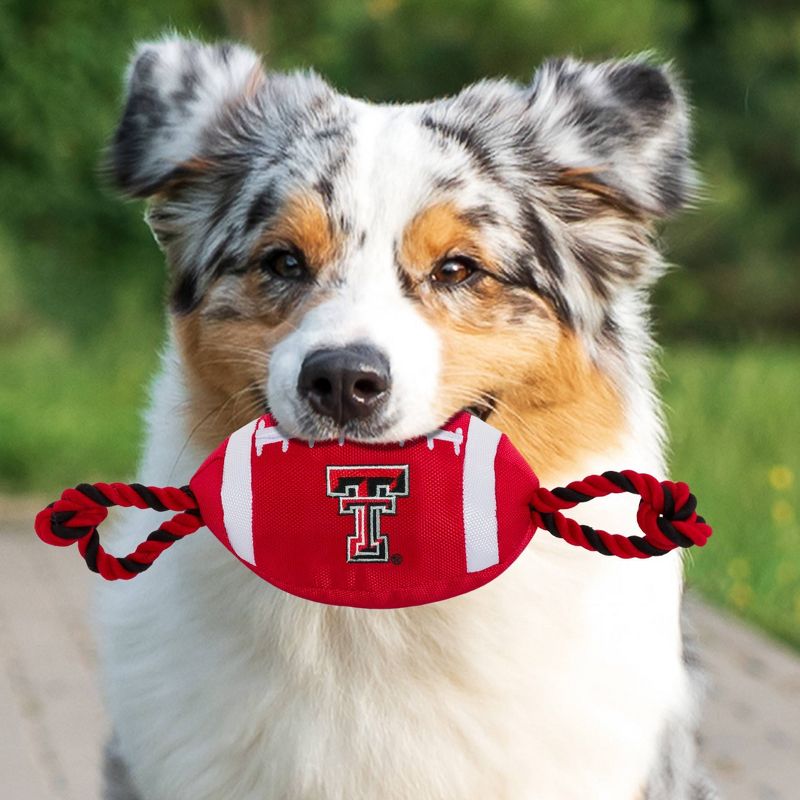 NCAA Texas Tech Red Raiders Nylon Football Dog Toy, 3 of 5