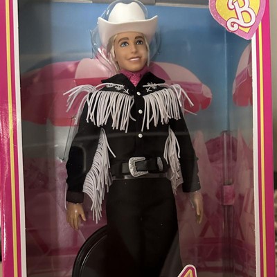 Barbie The Movie Collectible Ken Doll Wearing Black And White Western ...