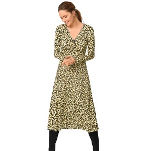 ellos Plus Size Draped Bodice Knit Midi Dress - 1 of 4