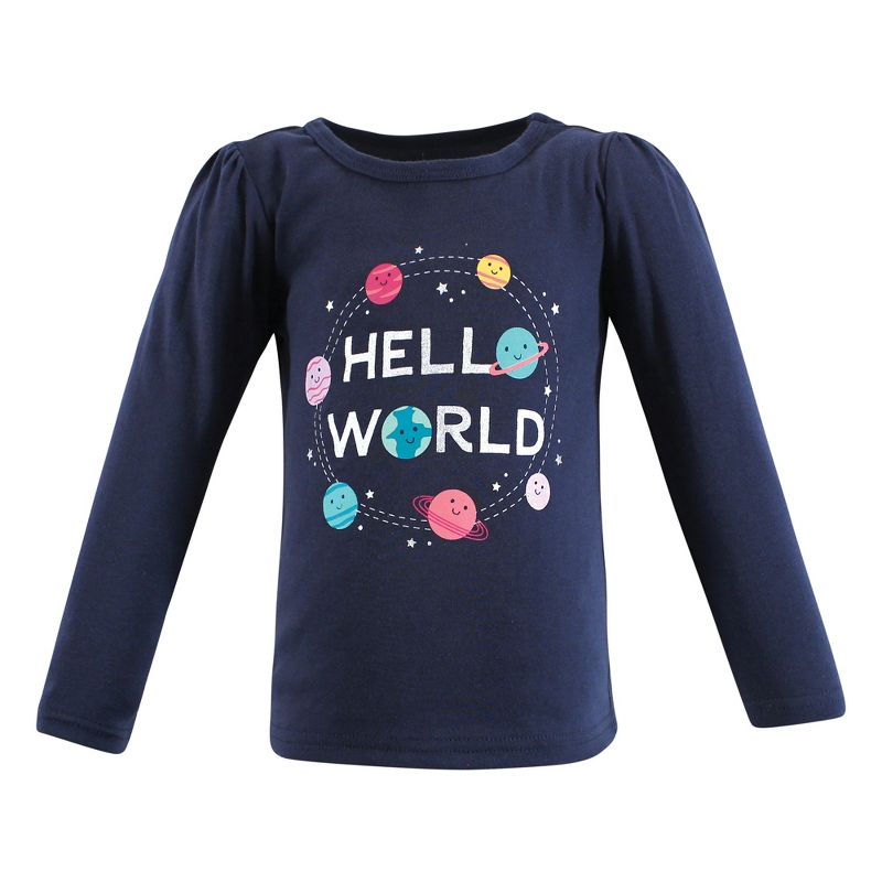 Hudson Baby Infant and Toddler Girl Long Sleeve T-Shirts, Magical World, 3 of 8