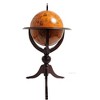 Globe Bar – 17.75" Height Hidden Drink Cabinet – 3 Legs Mahogany Finish By Old Modern Handicrafts - 4 of 4