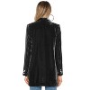 WhizMax Women's Vintage Velvet Blazer Jackets Casual Silky Slim Fit Lapel Collar Long Sleeve Jacket Coat - 3 of 4