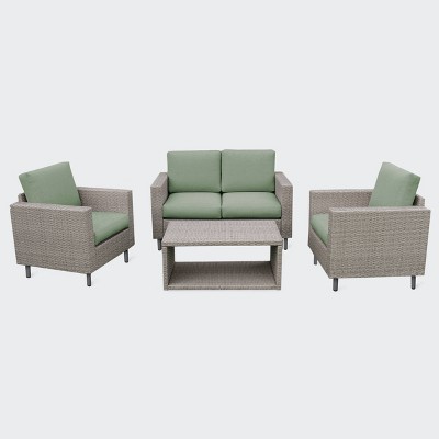 Tybee 4pc Seating Set with Sunbrella - Leisure Made