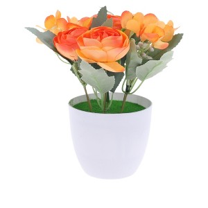 Unique Bargains Artificial Plants Hydrangea Tea Bud Plastic 3.74"x3.74"x7.87" 1 Pcs - 1 of 4