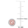 EVERLY JEWELRY | 10K Rose Gold 0.07 CT Diamond TW & 1 CT TGW Morganite Fashion Post Earrings - 2 of 4