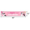 Big Dot of Happiness Pawty Like a Puppy Girl - Pink Dog Happy Birthday Decorations Party Banner - 2 of 4