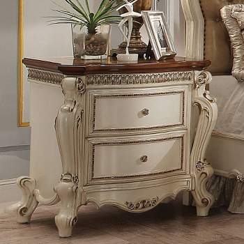 31" Picardy Nightstand Antique Pearl/Cherry Oak - Acme Furniture