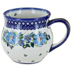 Blue Rose Polish Pottery K04B Galia Bell Shaped Mug - 1 of 2