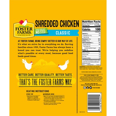 Foster Farms Shredded Chicken Breast With Rib Meat - Frozen - 20oz : Target