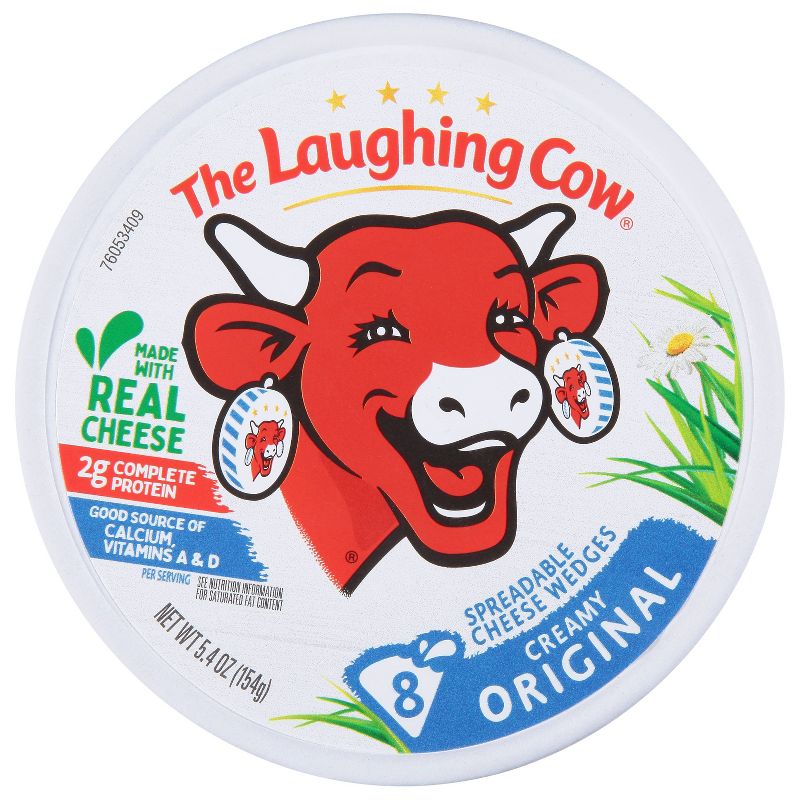 The Laughing Cow Original Creamy Swiss Spreadable Cheese Wedges - 5.4oz/8ct, 1 of 9