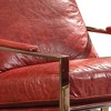 Acme Furniture 29" Quinto Accent Chair Antique Red Top Grain Leather/Stainless Steel: No Assembly, 60 Day Warranty - 3 of 4