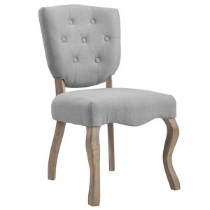 Modway Array Vintage French Upholstered Dining Side Chair Light Gray - 1 of 4