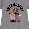 - Barbie - Friendship Goals Graphic Short Sleeve Fleece Dress - 2 of 4