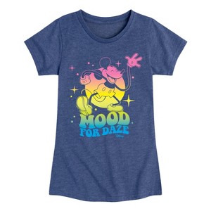 Girls' - Disney - Mickey Mouse Mood for Daze Rainbow Fitted Short Sleeve Graphic T-Shirt - 1 of 4