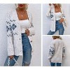 Coolmee Women's Fair Isle Cardigan Winter Ethnic Vintage Argyle Knit Outwear Sweater - 2 of 4