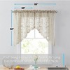 HLC.ME Joyce Semi Sheer Kitchen Swag Curtain Panels - Rod Pocket for Small Windows, Kitchen & Bathroom - Set of 2 - 3 of 4