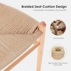 Infurnic Dining Chairs, Comfortable Woven Seat with Sturdy Legs, Modern Accent Chairs for Kitchen and Dining Room, Brown, 17.5"*20"*39.4" - 3 of 4