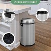 17 Gallon Trash Can–Fingerprint-Proof Stainless Steel,Round Garbage Bin for Restaurant,Home,Office - 4 of 4