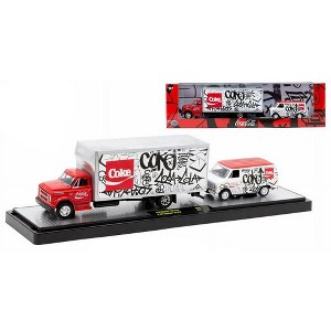 M2 MACHINES AUTO HAULERS 1970 CHEVY C60 BOX TRUCK & 1971 CHEVY VAN G10 COCA-COLA - 1 of 2