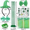 WhizMax 41 Pcs St. Patrick's Day Accessories Set Party Supplies with Shamrock Glasses,Necklaces, Mustaches,Rubber Bracelets, Tattoos,Hat Headband - image 4 of 4