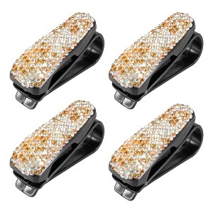 Unique Bargains Universal Sunglasses Hanger Bling Ticket Clip for Car Sun Visor Accessory - 1 of 4
