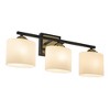 ALOADECOR 21'' 3-Light Modern Elegant Brass And Black Bathrooom Vanity Light With Milk White Glass Shades - 4 of 4