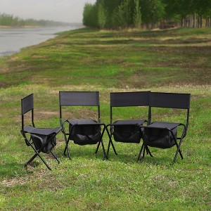 Folding Outdoor Chair with Storage Bag, Portable Chair for indoor, Outdoor Camping, Picnics and Fishing - 1 of 4