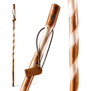 Brazos Rustic Wood Walking Stick, Twisted Hardwood, Traditional Style Handle, for Men & Women, Made in The USA, 55 - 1 of 3