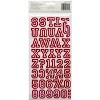 AC Chipboard Alphabet Stickers - Letterman, Crimson Glitter, 91pcs - 2 of 2