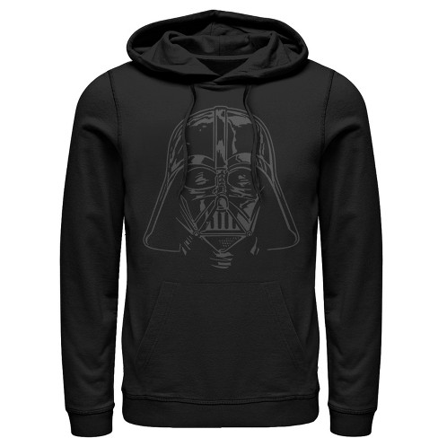 Men s Star Wars Darth Vader Helmet Pull Over Hoodie Black 2X Large