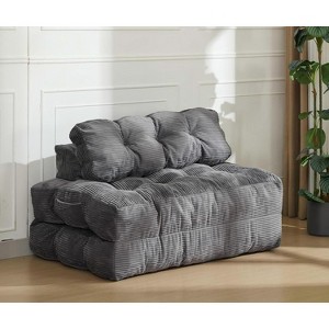 3-in-1 Folding Sofa Bed,Convertible Single Futon Couch Bed with Back Support and Pillow - 1 of 4