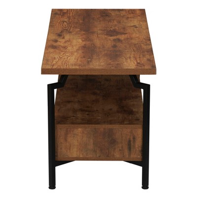 Rustic Hickory Architectural Multi-Tier Wood TV Stand