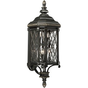 Minka Lavery Vintage Outdoor Wall Light Fixture Black 37 3/4" Clear Beveled Glass for Post Exterior Barn Deck House Porch Patio - 1 of 1